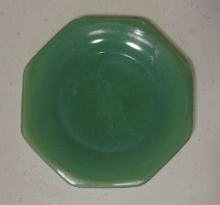 Vintage Akro Agate Green Octagonal Childrens Toy Dishes Large 4 " Plate More Avlbl