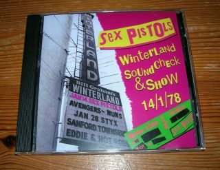 Sex Pistols Cd Winterland 78 Sound Check & Show