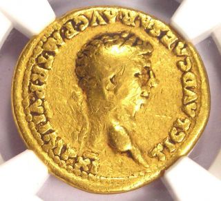 Roman Claudius Gold Av Aureus Constantia Coin 41 - 54 Ad - Certified Ngc Vg