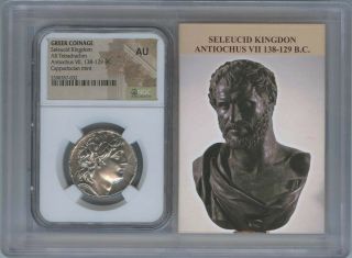 138 - 129 Bc Greek Seleucid Kingdom Antiochus Vii Ngc Au Tetradrachm Story Vault