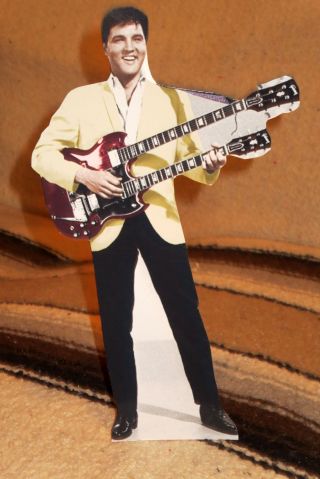 Elvis Presley With Guitar Movie Tabletop Standee 10 1/2 " Tall