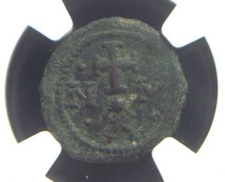 Byzantine Ae Decanummium Of Emperor Maurice Tiberius,  582 - 602 Ad Ngc Ch Vf 9047