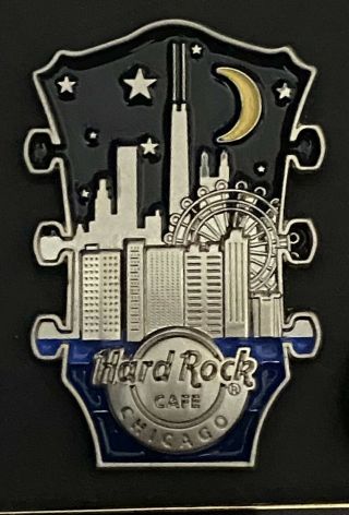 Hard Rock Cafe Chicago Cityscape Headstock Pin