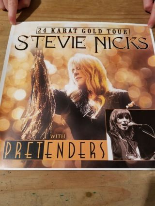 Stevie Nicks 2016 " 24 Karat Gold Tour With The Pretenders Concert Poster 11 " ×11 "