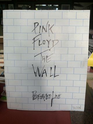 Vintage 1980 Pink Floyd The Wall Performed Live Concert Program Water Gilmour