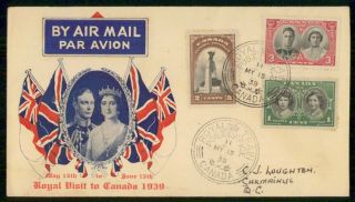 Mayfairstamps Canada 1939 Royal Visit & Train Cancel Cachet Cover Wwg16833