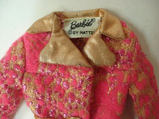 Vintage Barbie SPECIAL SPARKLE Coat Dress w/ Gold Medallion,  Skirt w/Chain,  Shoes 3