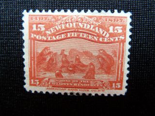 Canada Stamp Newfoundland Scott 70 A33 F/vf Mh 15 Cents Stamp