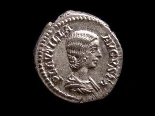 CHOICE COLLECTIBLE ROMAN COIN,  PLAUTILLA,  wife of Caracalla,  AR Denarius, 2