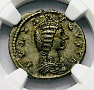 Ngc Xf Julia Domna.  Stunning Denarius.  Mother Of Caracalla.  Roman Silver Coin.