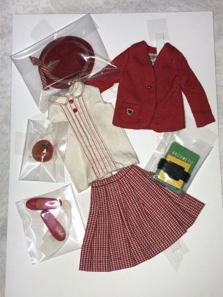 12” Vintage Mattel Barbie Skipper Clothing “school Girl” Red & White Skirt B