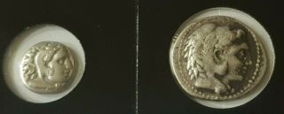 Ancient Greece - Macedon Silver Tetradrachm And Hemidrachm C 330 Bc