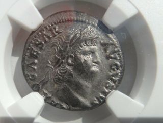 Ngc Xf 5/5 - 3/5 Nero Ar  Denarius Rome,  Ad (54 - 68).