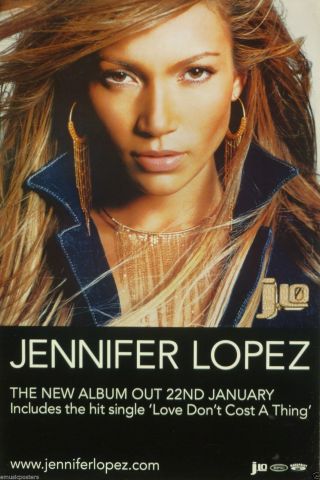 Jennifer Lopez " J.  Lo - The Album Out 22nd January " U.  K.  Promo Poster