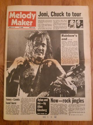 Melody Maker Newspaper March 18th 1972 Steve Marriott Cover