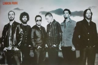 Linkin Park " Group Standing Together,  Chester Looking Down " Poster From Asia