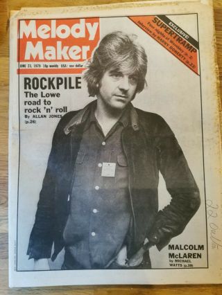 Melody Maker Newspaper June 23rd 1979 Malcolm Mclaren Cover.