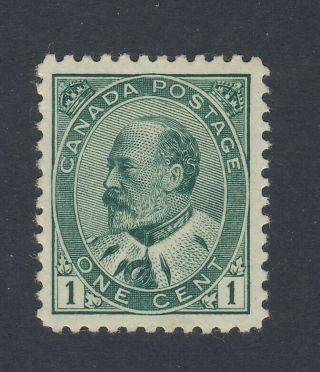 Canada King Edward Vii Stamp 89 - 1c Green Mh Vf Guide Value = $70.  00
