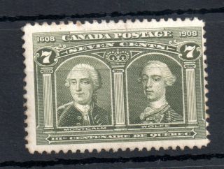 Canada 1908 7c Quebec Mh 191 Ws12432
