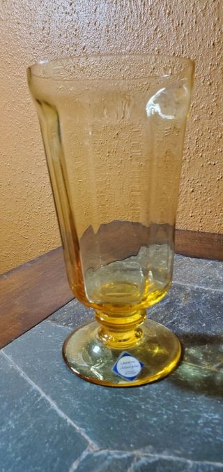 Lenox Antique Yellow Iced Tea Glass Goblet