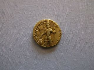 Ancient Gold Coin Vaseduva From Kushan Empire India