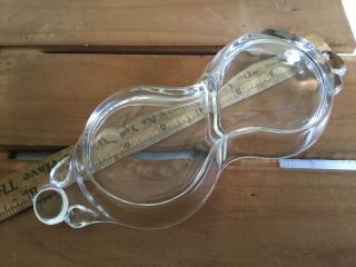 Old Vintage CLEAR GLASS TEARDROP 2 PART DIVIDED OLIVE RELISH DISH DUNCANMILLER? 3