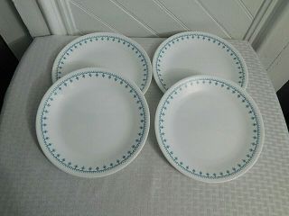 Corelle Blue Snowflake Garland 8 - 1/2” Salad Plates - Set Of 4