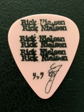 Rick Nielsen Trick 2015 Concert Tour Guitar Pick Pink