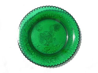 Millville Art Glass MAG 20th Anniversary Apollo Moon Landing Green Emb Cup Plate 2