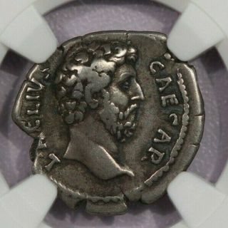 136 - 138 Ad Ar Denarius Roman Empire Ngc Vf Aelius Caesar B2