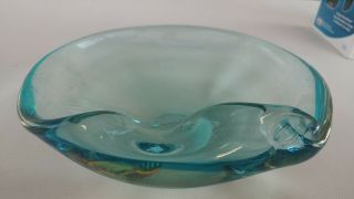 Vintage Mid Century Modern Murano Hand Blown Art Glass Bowl