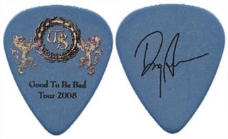 Whitesnake Doug Aldrich Authentic 2008 Good To Be Bad Tour Blue Guitar Pick