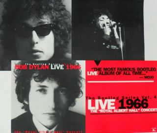 Bob Dylan " Live 1966 At Royal Albert Hall " 2 - Sided U.  S.  Promo Poster / Banner