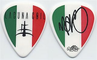 Lacuna Coil Marco Biazzi Authentic 2007 Tour Italian Flag Signature Guitar Pick