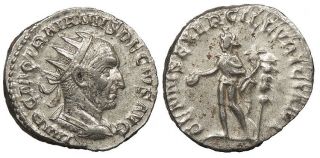 Roman Imperial Trajan Decius Ar Antoninianus 249 - 251 A.  D.  Good Vf Genivs Exerc I