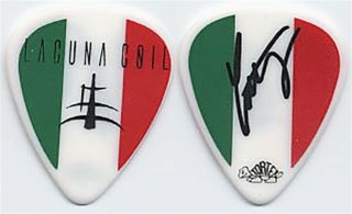 Lacuna Coil Cristiano Migliore Real 2007 Tour Italian Flag Signature Guitar Pick