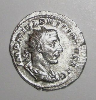 Ancient Roman Empire,  Philip I.  244 - 249 Ad.  Ar Antoninianus.  Laetitia