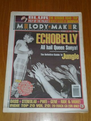 Melody Maker 1994 October 15 Echobelly Oasis Blur Pulp Gene Ride Stereolab