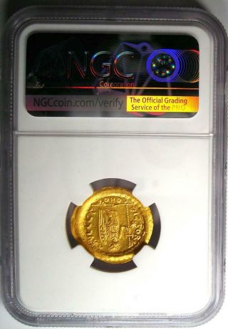 Byzantine Anastasius I AV Solidus Gold Coin 491 - 518 AD - NGC Choice MS (Ch UNC) 3