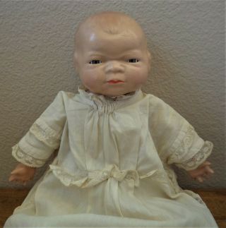 13 " Bye - Lo Baby Doll By Grace Storey Putnam - Composition Head/hands/cloth Body