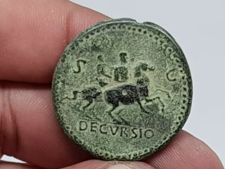 Stunning Rare Ancient Roman Bronze Coin Sestertius Of Nero 19,  6 Gr 32 Mm