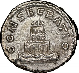 Antoninus Pius Divus Ngc Ch Xf 5/5 3/5 138 - 161 Ad - Ar Denarius - Rev: Pyre 093