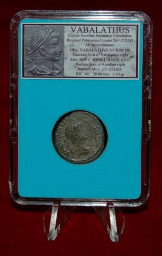 Ancient Roman Empire Coin VABALATHUS King of Palmyra Scarce Issue 2