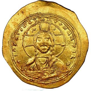 Constantine Ix 1042 Authentic Ancient Byzantine Gold Coin W Jesus Christ Ngc Au