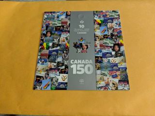 2017 Canada Post 150 Anniversary Stamps Stamp Booklet Of 10