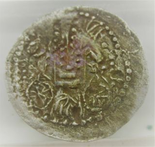 UNRESEARCHED ANCIENT SASANIAN HAMMERED SILVER DRACHM COIN 2