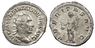 Roman Imperial Trajan Decius Ar Antoninianus 249 - 251 A.  D.  Ef Vberitas Avg