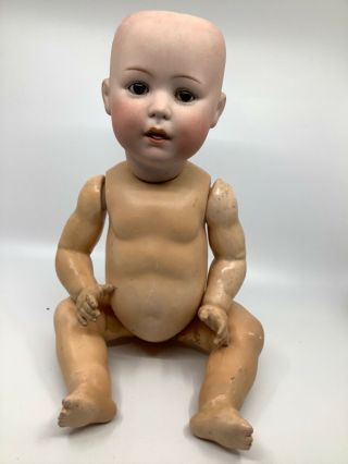 19” Jutta Porcelain Baby Doll.  1914.  Brown Sleepy Eyes.  Stationary Tongue.