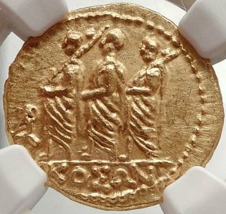 Brutus Julius Caesar Roman Assassin 44bc Ancient Greek Gold Coin Ngc Ms I66667