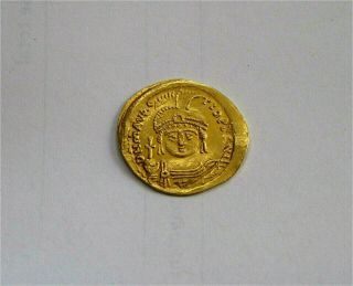 Maurice Tiberius Gold Solidus Byzantine Coin Constantinople XF,  582 - 602 AD 3
